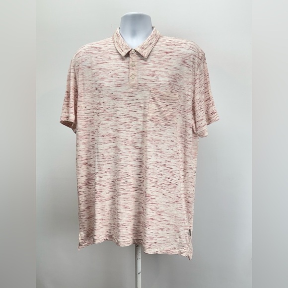 JOHN VARVATOS Men's red and cream abstract pattern pullover shirt size XL - Picture 12 of 13